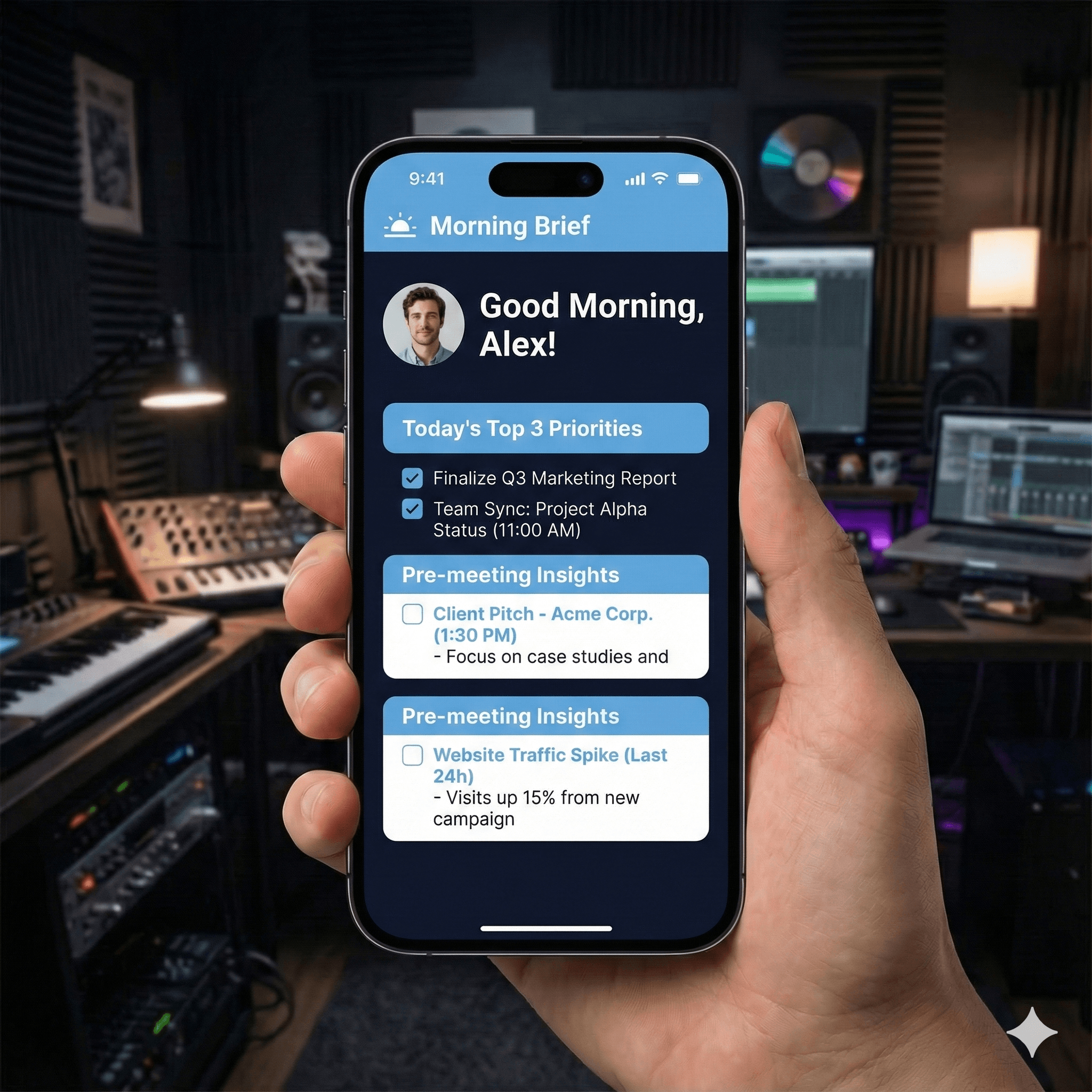 GuidIQ Morning Brief Interface